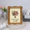 JANDERART Vintage Picture Frame 6x8 Inch, Antique Ornate Photo Frames with Glass Front, Baroque Design, Tabletop & Wall Hanging, Photo Gallery, Gold