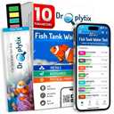 Digital Aquarium Water Test Kit, App-Enabled 10-in-1 Fish Tank Test Kit for Freshwater & Saltwater, Aquarium Test Strips for Fish Tanks, Reef, pH, Ammonia, Nitrate, Nitrite, GH, KH, Chlorine