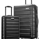 Samsonite Omni 2 Hardside Expandable Luggage with Spinner Wheels, PRO 2PC SET (CO/M), Midnight Black