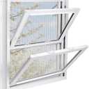 Vinyl Double Hung Sliding Window 36x36, Double Pane Glass, White
Vinyl frame replacement window, Insulated tempered glass window with fiberglass screen for home and mobile home.