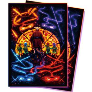 MTG Card Sleeves 100 Pcs Turtles Forever Textured Back Art Sleeves Deck Protector, HD Clear Front & Matte Back, Ultra-Durable, Smooth Shuffle Standard Size Card Sleeves Fit TCG MTG Cards