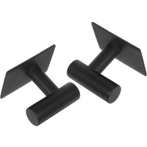 Zerodeko 2pcs Adhesive Towel Hooks Coated Metal Hooks for Backpacks Bathrooms Coat Hangers Easy Install