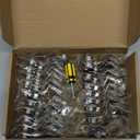 Ravinte 20 Pack 10 Pair 1-1/2 inch Overlay Cabinet Hinges Kitchen Soft Close Hidden Door for Kitchen Cabinet Stainless Steel Adjustable Hinges Satin Nickel Hardware