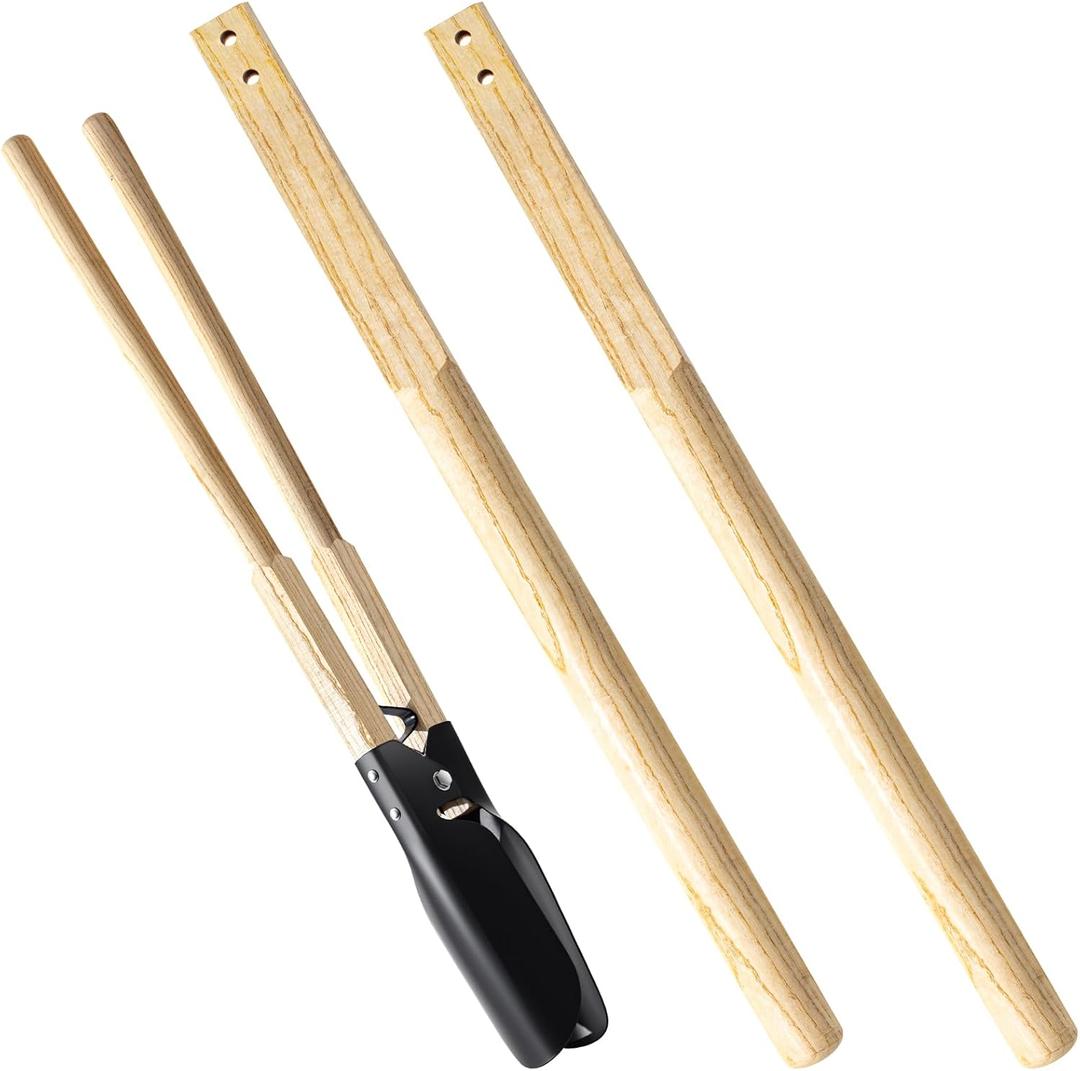 Zonon 2 Pcs 48 Inch Square Eye Post Hole Digger Handle Wood Post Hole Digger Shovel Replacement Handle