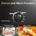 Sunvivi 22lb 18-Quart Roaster Oven, Electric Roaster Oven with Self-Basting Lid, Turkey Roaster with Unique Defrost/Warm Function, Large Roaster with Removable Pan & Rack, Stainless Steel, Black