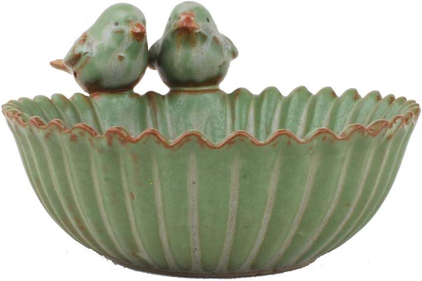 NWFashion Special Design Fun Garden 6INCH Flower Planter Succulent Pot Indoor OutdoorPlanter (Bird) (Green)