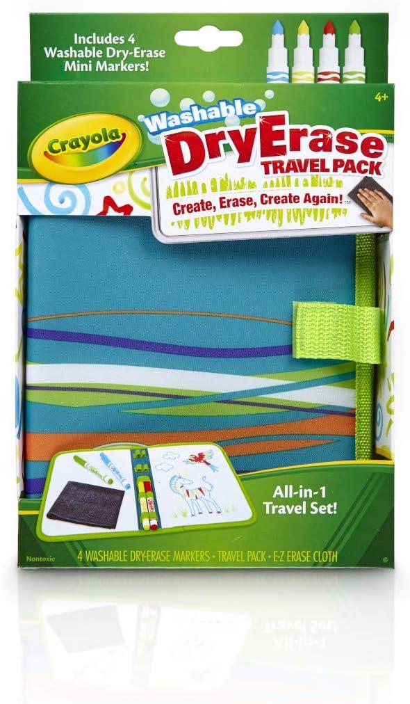 Crayola Washable Dry Erase Travel Pack, Whiteboard for Kids, Ages 4, 5, 6, 7