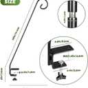 MIXXIDEA 2 Packs Heavy Duty Deck Rail Pole Deck Hook, Extensible and Adjustable Deck Hook for Hanging Bird Feeder, Plants, Suet Baskets,Wind Chimes,Lanterns