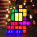 YHK Stackable Night Light, 7 Colors LED Puzzle Light, 3D DIY Magic Puzzle Night Light, Novelty Desk Lamp for Room Decor and Teens Ideal Gift (Plug)