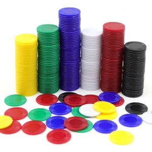 600Pcs Plastic Poker Mini Chips in 6 Colors Bulk Poker Card Game Chips for Game Play Learning Math Counting Kids Teaching Rewards2.2CM in Diameter