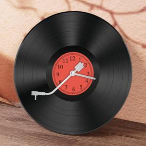12" Vinyl Records Wall Decor, Vinyl Record Wall Clock, Unique Wall Clocks with Battery Operated (Battery Not Included) Music Decor and Room Decor (Classic Color-silver Hand)