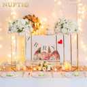 NUPTIO Flower Balls for Wedding Centerpieces - 10 Pcs 14.2 inch Diameter Fake Flower Ball Arrangement Bouquet Party Centerpieces for Tables - White Rose Bouquet Centerpiece Flowers for Wedding Table