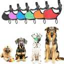 Dog Basket Muzzle Set, 6 Sizes XS-XXL for Small Medium Large Dogs, Breathable Mesh and Soft Nylon, Adjustable Overhead Strap, Helps Reduce Biting Scavenging and Chewing for Walking Grooming Training