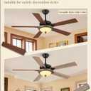 Fanbulous 56" Vintage Ceiling Fan with Light, Retro Ceiling Fan with Dimmable LED Light, Remote/APP Control,5 Dual Finish Blades,6-Speed Traditional ceiling fan for Bedroom, Living Room,Indoor&Outdoor