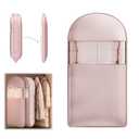 Space Saving Hanging Garment Bag with Self Compression Zipper, Clear Garment Bag for Hanging Clothes, Dust Cover Clothes Bags for Down Coat, Suit Bags for Closet Storage, Hanging Protector for Coats