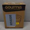 Gourmia Belgian Waffle Maker  Compact Design with Upright Storage, Adjustable Browning, and Easy-Clean Nonstick Ceramic Plates, Stainless Steel