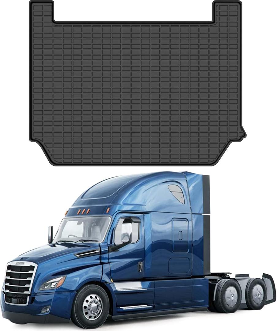 Bed Mats Compatible with Freightliner Cascadia 2018-2026,Truck Rubber Bed Mat for Freightliner Accessories All-Weather Guard Heavy Duty Includes 1 PCS Set