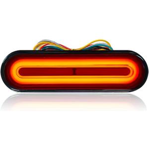 BlyilyB 12-80V Dual Color Motorcycle Scooter Amber Color For Turn Signals and Red Color For Tail Light Brake Stop Light Lamp (Pack of 1)
