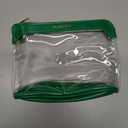 Heavy Duty Clear Cosmetic Bag Waterproof Transparent Travel Makeup Toiletry Organizer Bag (Green, Pack of 4)