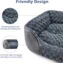 INVENHO Large Dog Bed for Dogs, Rectangle Washable Orthopedic Dog Bed, Soft Calming Sleeping Puppy Bed Durable Pet Cuddler with Anti-Slip Bottom L(30"x24"x9")