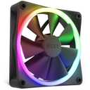NZXT F120 RGB  120mm RGB PWM PC Fan  High Airflow, Low Noise  Fluid Dynamic Bearing  Single (Requires NZXT RGB Controller for CAM Software)  18 LEDs  Black