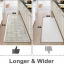KIMODE Anti Fatigue Kitchen Mats,Light Grey Distressed Kitchen Runner Rugs, Size: 59"L x 24"W x 0.5"Th