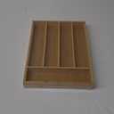 Fibogollo Silverware Organizer Bamboo Kitchen Drawer Organizer Kitchen Utensil Organizer with 5 Slots Flatware Organizer Tray for Kitchen, Flatware, Utensils 