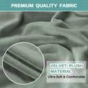 Turquoize Stretch Velvet Chair Cover Sofa Chair Covers for Living Room Armchair Cover Chair Slip Covers with Arms Chair Slipcovers with Elastic Bottom Crafted from Velvet Fabric (Chair, Sea Grass)
