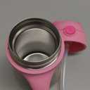 Munchkin Cool Cat Sippy Cup for Toddlers, Stainless Steel Straw Cup, 8 Ounce, Pink