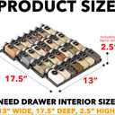 SpaceAid Spice Drawer Organizer with 28 Spice Jars, 386 Spice Labels, 4 Tier Seasoning Rack Tray Insert for Kitchen Drawers, 13" Wide x 17.5" Deep