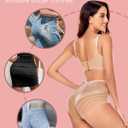 WOWENY Womens Underwear Tummy Control Underwear for Women High Waisted Shapewear Mesh Seamless Butt Lifter Panties (XL)