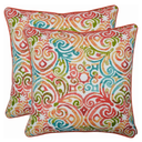 Pillow Perfect Indoor/Outdoor Corinthian Dapple 18.5" Throw Pillow (Set of 2), 18.5" x 18.5" x 5", 2 Piece