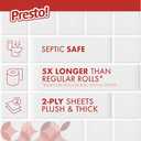 Amazon Brand - Presto! Ultra-Strong 2-Ply Toilet Paper, 24 Mega Rolls = 120 Regular Rolls, 308 Sheets Per Roll, Unscented