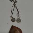 Antique Compass Your Tommy Your Tubbo Nautical Locket Compass Engraved Brass Compass with Leather Case Chain Compass (Both), Dark Brown