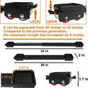 Appliance Rollers Heavy Duty 20-32in New Generation Extendable Appliance Rollers Anti Slip Mobile Washing Machine Base Easily Move Dryers, Refrigerators, Furniture (Black-Upgrade wheel)