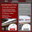 LAJIAOZ 64FT Metal Roof Snow Guards, Heavy Duty Snow Rail Kits Black(16P)