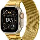 BXUXOHS Milanese Loop- Compatible with Apple Watch Ultra 3 2 1 Band for Men 49mm 46mm 45mm 44mm 42mm 41mm 40mm 38mm,Magnetic Mesh Metal Strap Wristband for iWatch SE 3/2 Series 11/10/9/8/7/6/5/4 Ultra