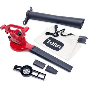 Toro 51619 Ultra Electric Blower Vac, 250 mph, Red