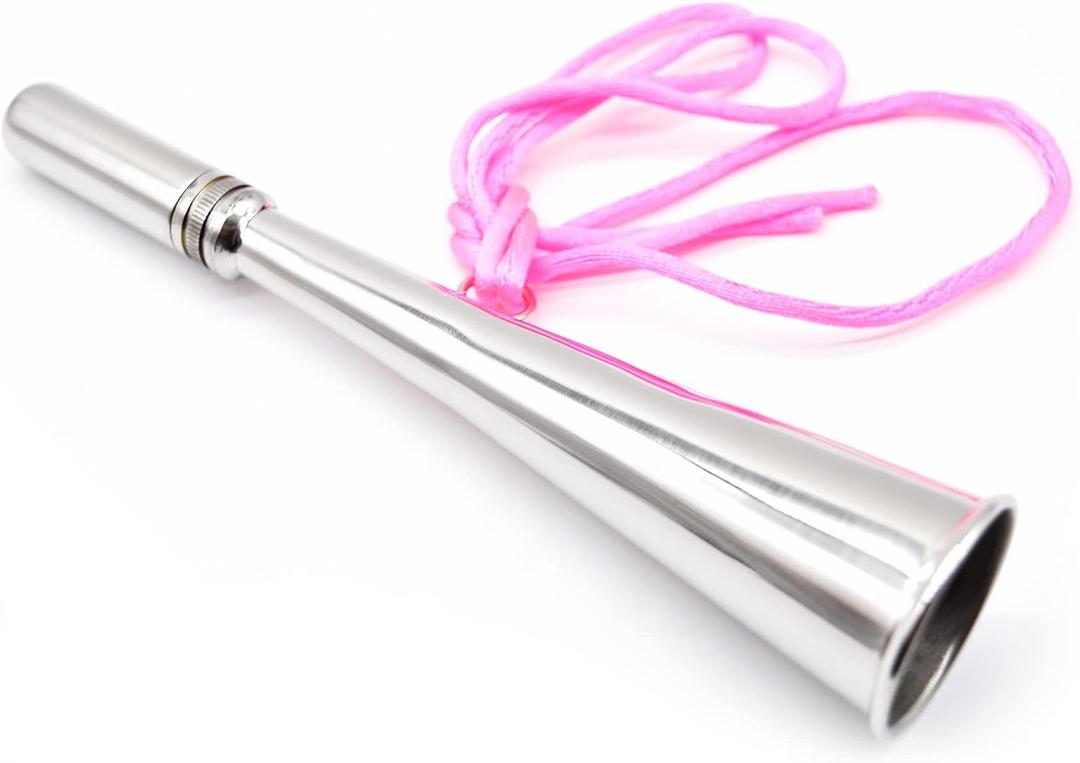 MARINE CITY Heavy Duty 304 Grade Stainless Steel Manual Handheld Air Horn  Fog Horn Loud Signal Whistle for Emergency Back Up Marines Boats Yachts (Pack of 1)
