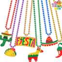 JOYIN 12 PCS Cinco de Mayo Fiesta Necklaces Bead- Mexican Birthday Party Favors Supplies Decorations, Luau Photo Props, Carnivals Event, Taco Tuesday