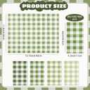 Green Gingham Napkins Disposable Rectangle: 100PCS Checkered Paper 15.7x11.8 Inch for Dinner Party