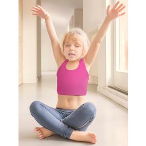 Geyoga 4 Pieces Girls Dance Tank Top Racerback Crop Top Sleeveless Dance Outfit for Ballet Hip hop Athletic wear, L