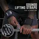 GOUNOD Lifting Wrist Straps with D Ring for Weightlifting & Gym Heavy Duty Padded Wrist Support for Men & Women Non-Slip Hand Grip Straps for Deadlifts, Pull Ups, Cable Machines & Bodybuilding