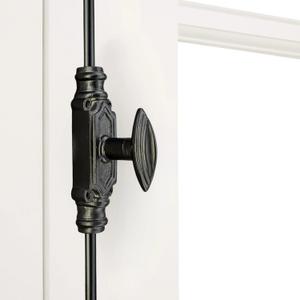 Iron Plain Door Cremone Bolt 9' Heavy-Duty Black Powder Coated Door Hardware for Renovation, Rustic & Farmhouse Décor