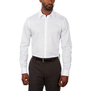 Van Heusen Men's Slim Fit Flex Collar Stretch Solid Dress Shirt (15.5" Neck 34"-35" Sleeve, White)