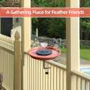 Deck Mounted Bird Bath,Solar Bird Bath Fountains for Hummingbirds,Adjustable Metal Weather Resistant Durable Deck Bird Bath Holder for Outdoor Railings, Garden, Patio Deck