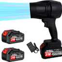 Leaf Blower Cordless Electric, 500000RPM with 2 x 4.0Ah Batteries and Charger Handheld Lightweight Leaf Blower for Patio Cleaning,car Blowing Water,Blowing Leaves and Dust