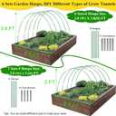 Greenhouse Hoops Grow Tunnel 6 Sets of 8FT Long Garden Hoops, Rust-Free Fiberglass Garden Hoops Frame for Garden Netting Raised Bed Plant Shade Cloth Row Cover, DIY Plant Support Garden Stakes- 36pcs