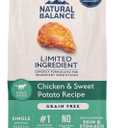 Natural Balance Limited Ingredient Adult Grain Free-Dry Dog Food, Chicken & Sweet Potato Recipe, 12 Pound (Pack of 1)