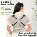 KeaBabies Baby Wrap Carrier - All in 1 Original Baby Carrier Newborn to Toddler Sling, Easy to Wear, Hands Free Bonding, Lightweight, Breathable Infant Wraps, 7-35 Lbs (Stone Gray)